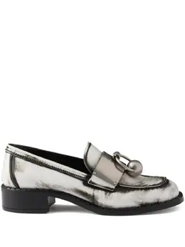 Prada: Белые лоферы 