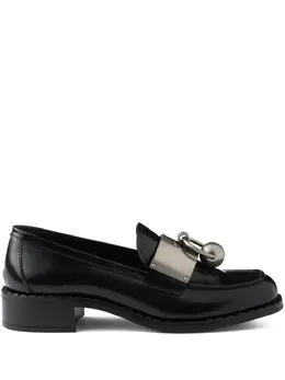Prada: Чёрные лоферы 