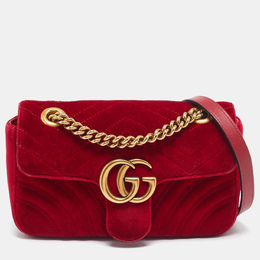 Gucci: Красная сумка  GG Marmont