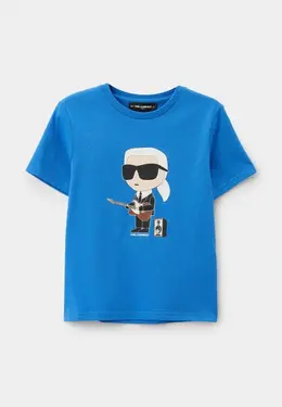 Karl Lagerfeld Kids: Голубая футболка 