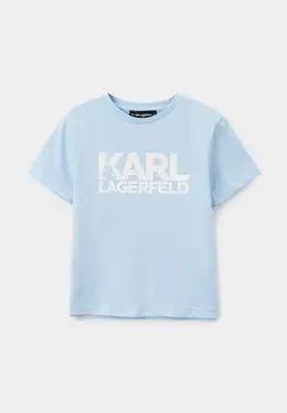 Karl Lagerfeld Kids: Голубая футболка 