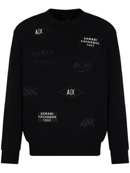 Armani Exchange: Чёрный свитер 