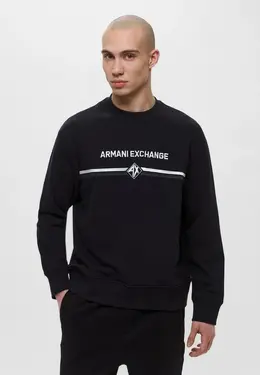 Armani Exchange: Чёрный свитшот 