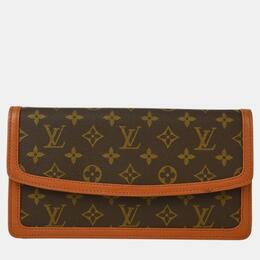 Louis Vuitton: Коричневый клатч  Pochette