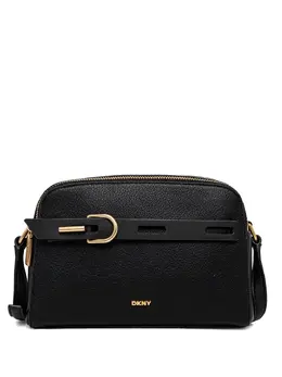 DKNY: Чёрная сумка через плечо 
