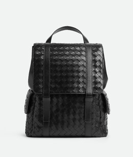 Bottega Veneta: Чёрный рюкзак 