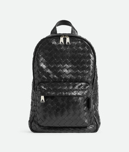 Bottega Veneta: Чёрный рюкзак  Intrecciato