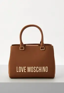 Love Moschino: Бежевая сумка 