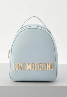 Love Moschino: Голубой рюкзак 