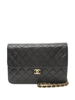 CHANEL Pre-Owned: Чёрная сумка через плечо 