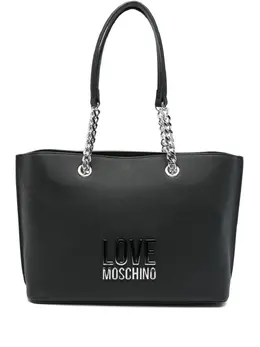 Love Moschino: Чёрная сумка-шоппер 