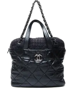CHANEL Pre-Owned: Чёрная сумка-шоппер 