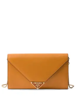 Prada: Оранжевый клатч 