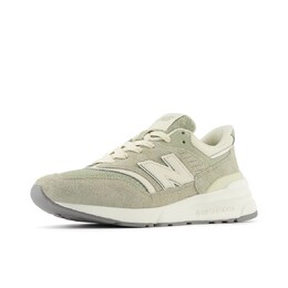 New Balance: Зелёные кроссовки 