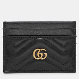 Gucci: Чёрный картхолдер  GG Marmont