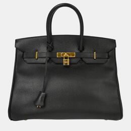 Hermes: Чёрная сумка  Birkin 35