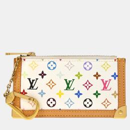 Louis Vuitton: Белый кошелёк  Pochette Cles