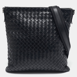 Bottega Veneta: Чёрная сумка  Intrecciato