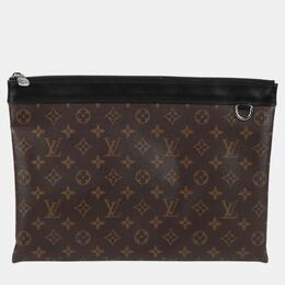 Louis Vuitton: Коричневый клатч  Pochette