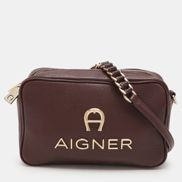 Aigner: Бордовая сумка через плечо 