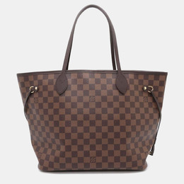 Louis Vuitton: Коричневая сумка-шоппер  Neverfull MM