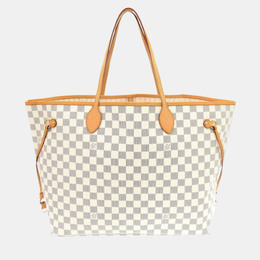 Louis Vuitton: Белая сумка-шоппер  Neverfull