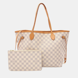 Louis Vuitton: Белая сумка-шоппер  Neverfull MM