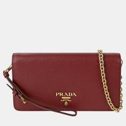 Prada: Бордовый кошелёк 