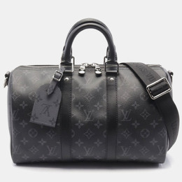 Louis Vuitton: Чёрная сумка  Keepall