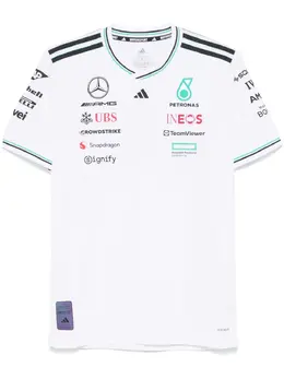 adidas: Белая футболка 