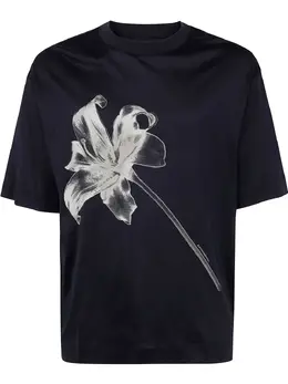 Emporio Armani: Футболка с растительным принтом 