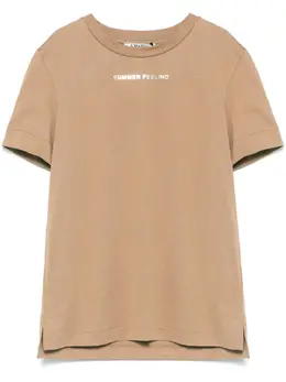 'S Max Mara: Коричневая футболка 