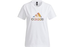 Adidas: Белая футболка 