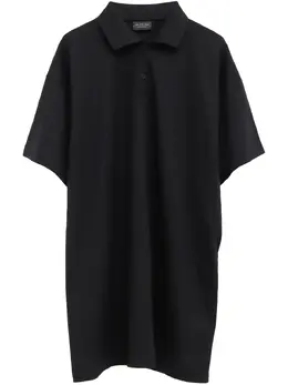 Balenciaga: Чёрное поло  BB