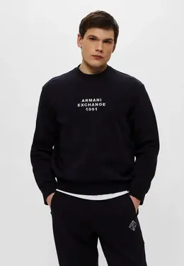 Armani Exchange: Синий свитшот 