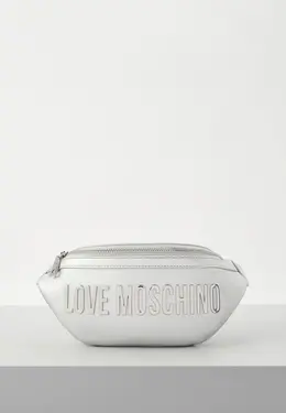 Love Moschino: Серебристая сумка 