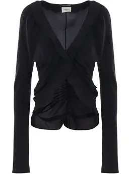 Saint Laurent: Чёрная блуза 
