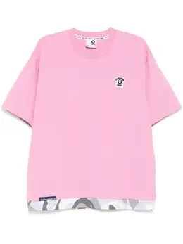 AAPE BY *A BATHING APE®: Розовая футболка 