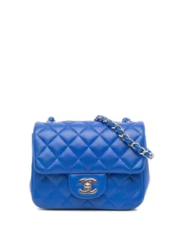 CHANEL Pre-Owned: Голубая сумка через плечо 