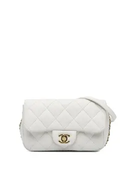 CHANEL Pre-Owned: Белая сумка через плечо 