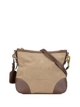 Prada Pre-Owned: Коричневая сумка через плечо 