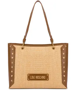 Love Moschino: Бежевая сумка 