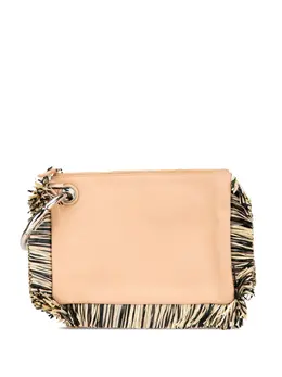 Fendi Pre-Owned: Серебристый клатч 