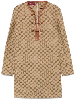 Gucci: Короткое платье  Horsebit