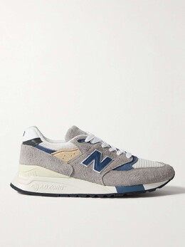 New Balance: Серые кроссовки 