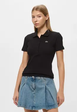 Lacoste: Чёрное поло 