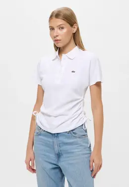 Lacoste: Белое поло 