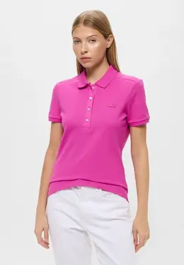 Lacoste: Фиолетовое поло 