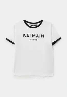 Balmain: Белая футболка 