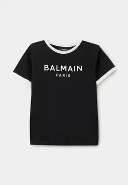 Balmain: Чёрная футболка 